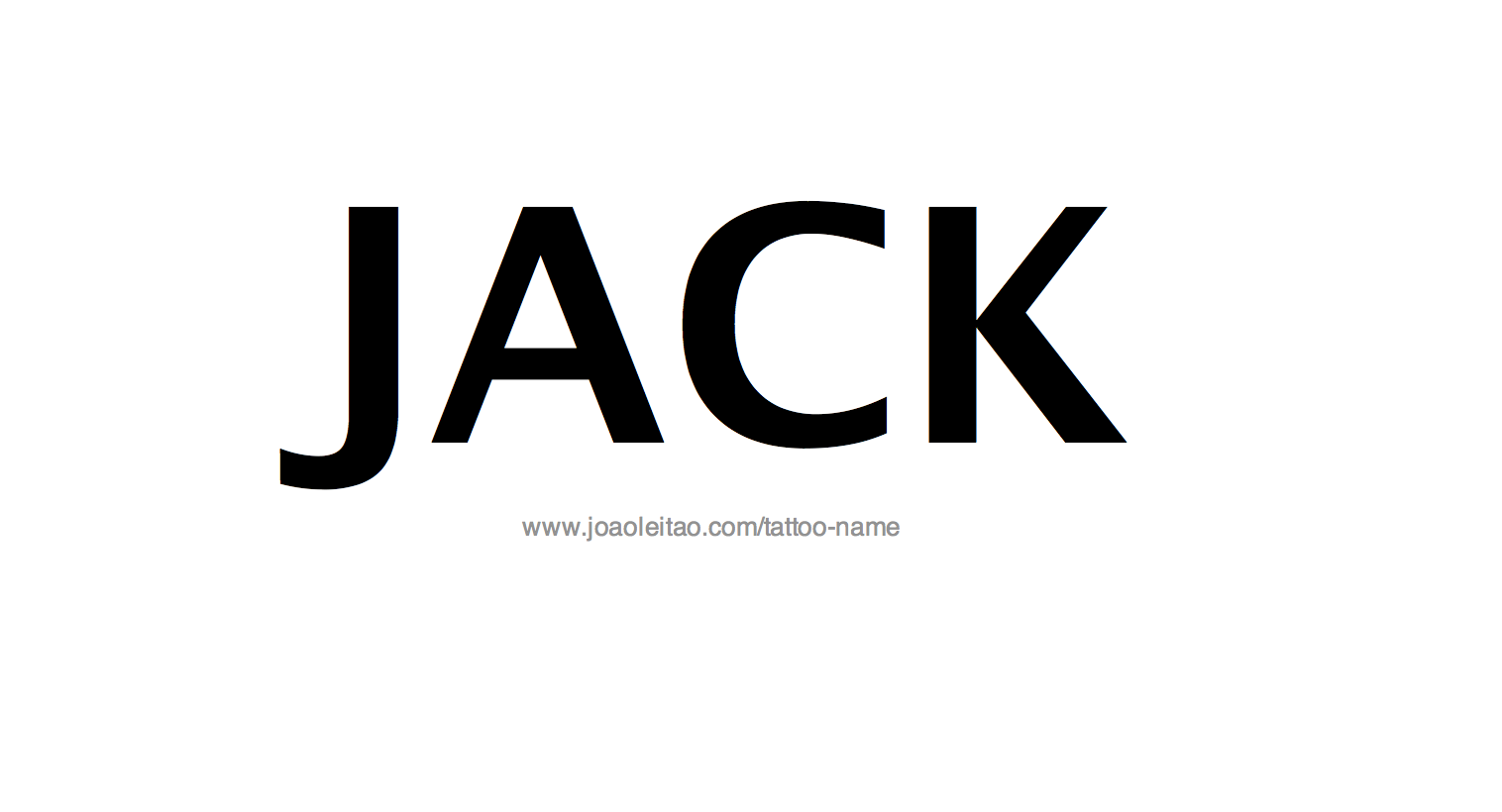 Jack Name Tattoo Designs